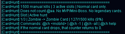 CardHunt panel example in game